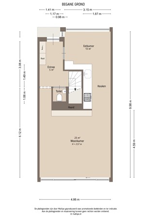 Floorplan - Sperwerlaan 28, 4143 AT Leerdam